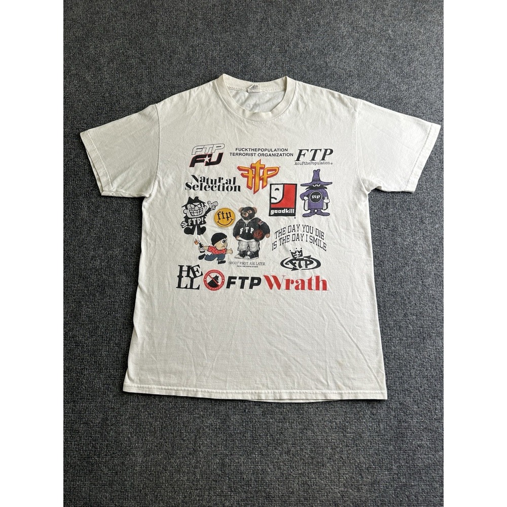 Mens FTP Archive Tee SS20 Graphic T Shirt Made in USA, Size L